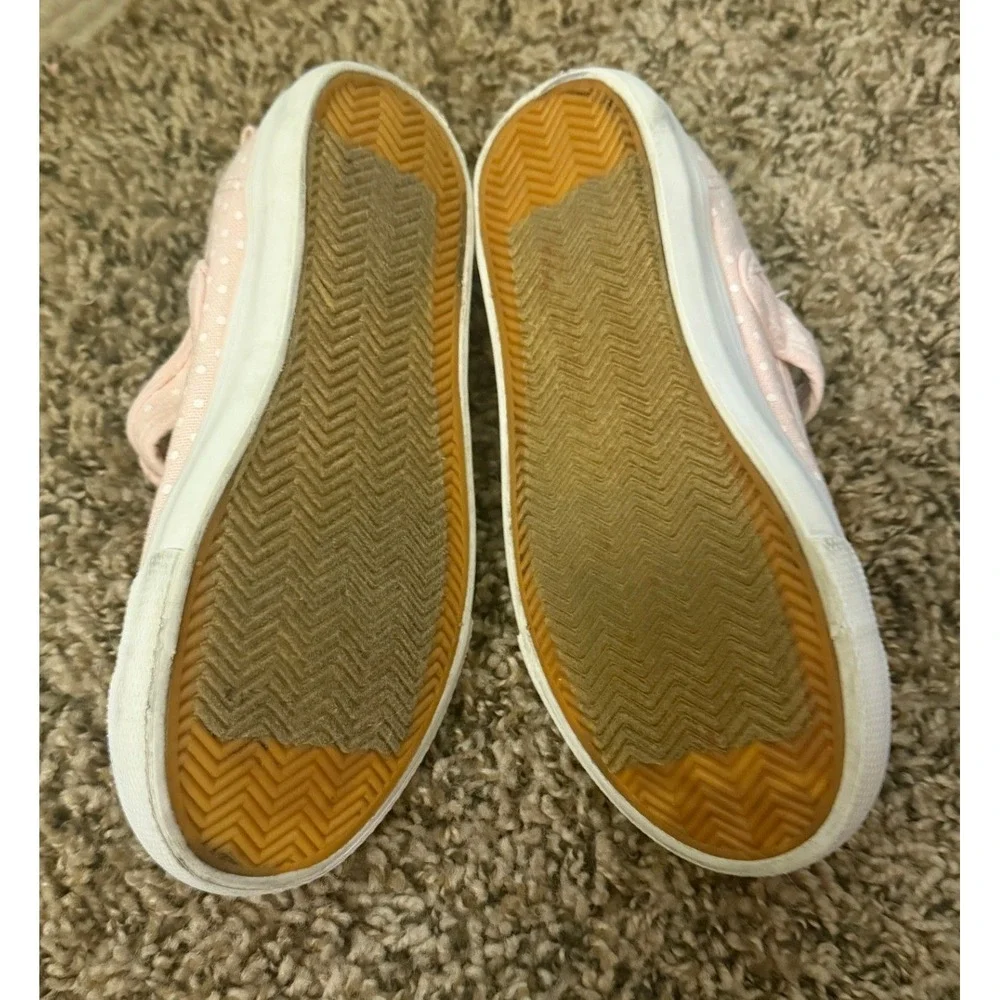 Lily & Dan Pink Polka Dot Mary Jane Canvas Sneakers Size 10/11